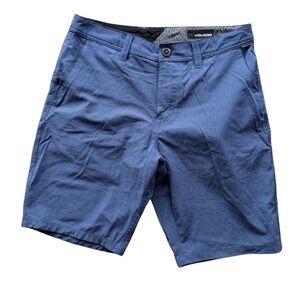 Volcom Men's Slate Blue Flat Front Shorts